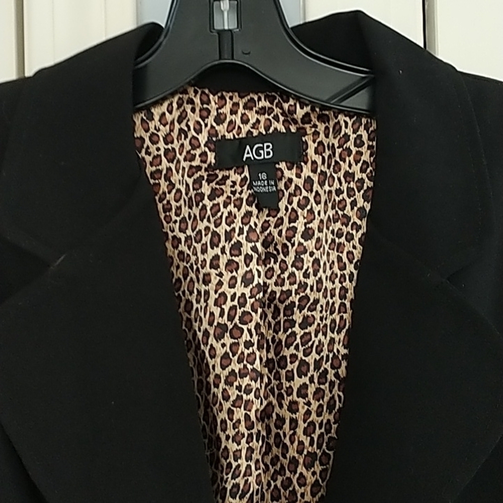 AGB Brown Classic Two Button Blazer/Jacket Sz 16 - Picture 6 of 13